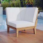 EEI-1146 Marina Outdoor Patio Teak Corner Sofa by Modway