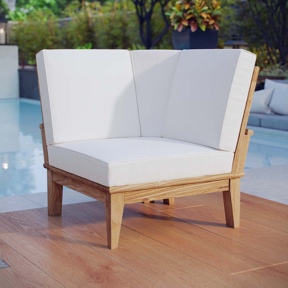 EEI-1146 Marina Outdoor Patio Teak Corner Sofa by Modway