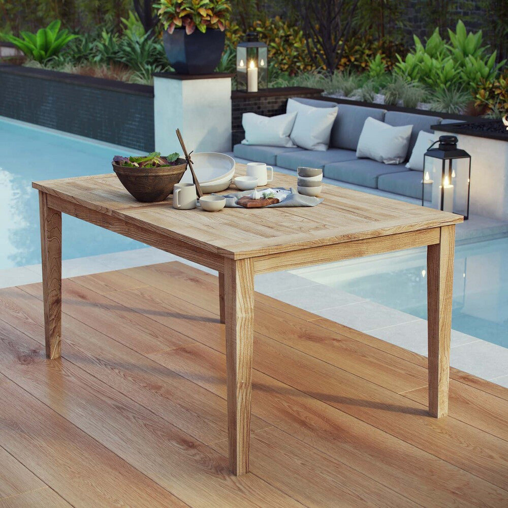 EEI-2716-NAT Marina Outdoor Patio Teak Dining Table by Modway