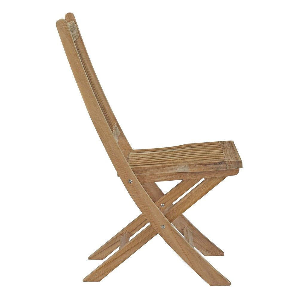 EEI-2702-NAT Marina Outdoor Patio Teak Folding Chair by Modway