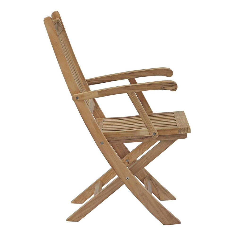 EEI-2703-NAT Marina Outdoor Patio Teak Folding Chair by Modway