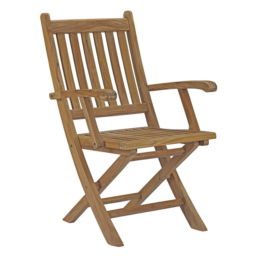 EEI-2703-NAT Marina Outdoor Patio Teak Folding Chair by Modway