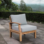 EEI-1148 Marina Outdoor Patio Teak Left-Facing Sofa by Modway