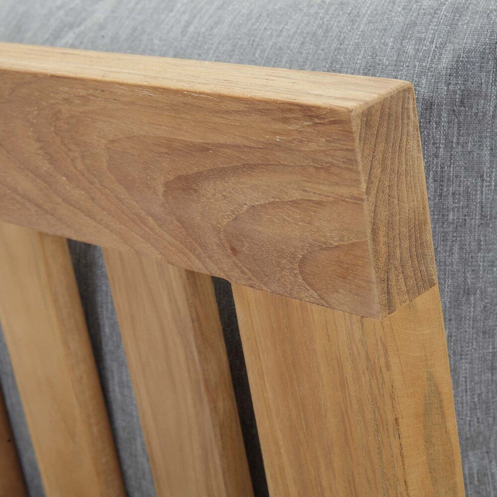 EEI-1148 Marina Outdoor Patio Teak Left-Facing Sofa by Modway