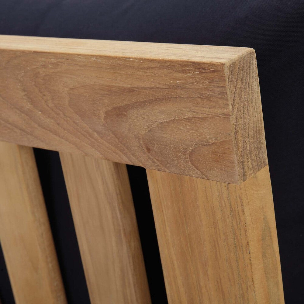 EEI-1148 Marina Outdoor Patio Teak Left-Facing Sofa by Modway