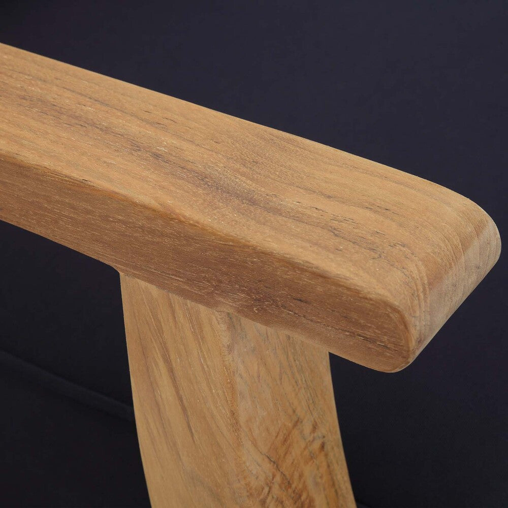 EEI-1148 Marina Outdoor Patio Teak Left-Facing Sofa by Modway