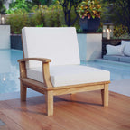 EEI-1148 Marina Outdoor Patio Teak Left-Facing Sofa by Modway