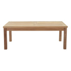 EEI-1154-NAT Marina Outdoor Patio Teak Rectangle Coffee Table by Modway