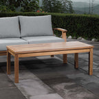 EEI-1154-NAT Marina Outdoor Patio Teak Rectangle Coffee Table by Modway