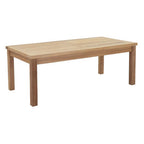 Modway EEI-1154-NAT Marina Outdoor Patio Teak Rectangle Coffee Table Natural