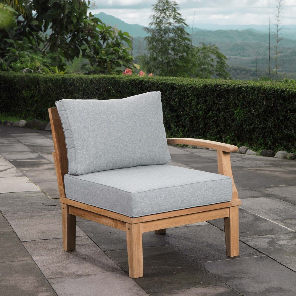 EEI-1149 Marina Outdoor Patio Teak Right-Facing Sofa by Modway