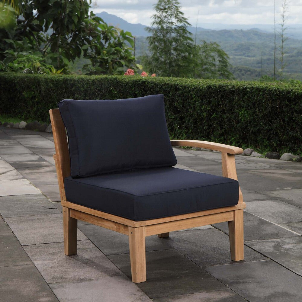 EEI-1149 Marina Outdoor Patio Teak Right-Facing Sofa by Modway