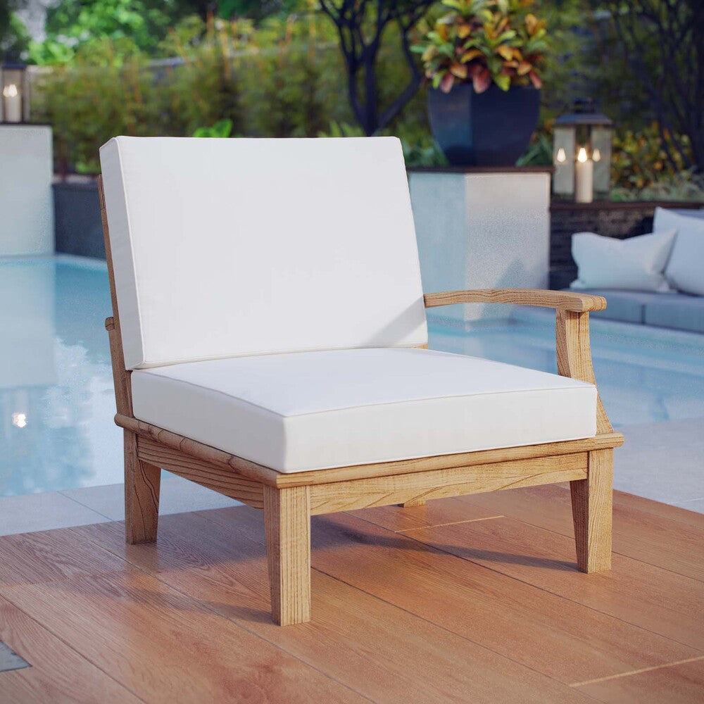 EEI-1149 Marina Outdoor Patio Teak Right-Facing Sofa by Modway