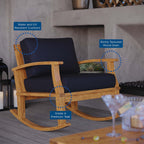 EEI-4177 Marina Outdoor Patio Teak Rocking Chair by Modway