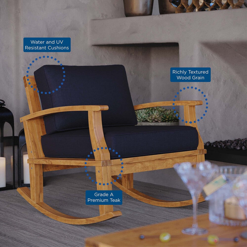 EEI-4177 Marina Outdoor Patio Teak Rocking Chair by Modway