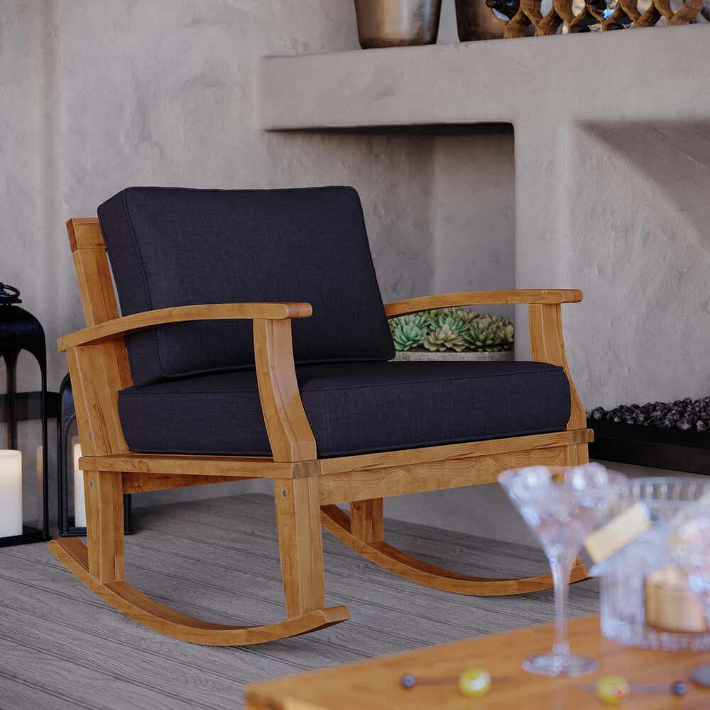 EEI-4177 Marina Outdoor Patio Teak Rocking Chair by Modway