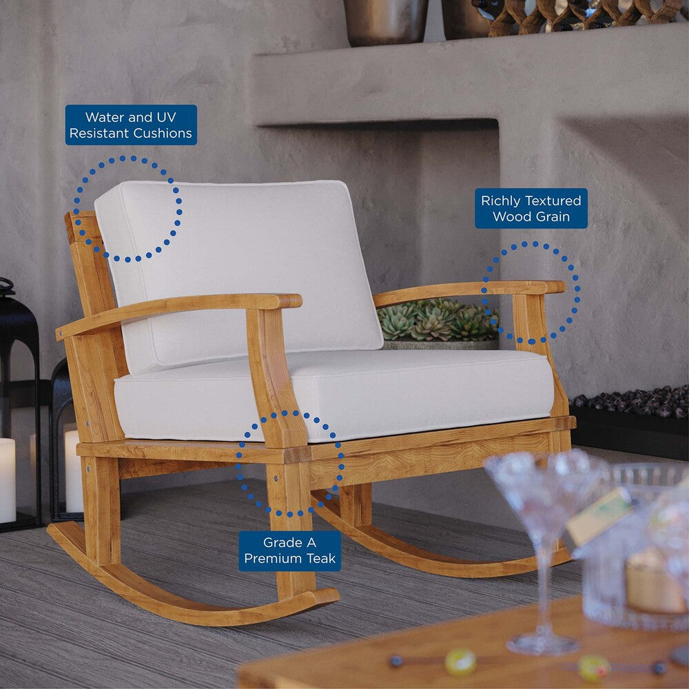 EEI-4177 Marina Outdoor Patio Teak Rocking Chair by Modway