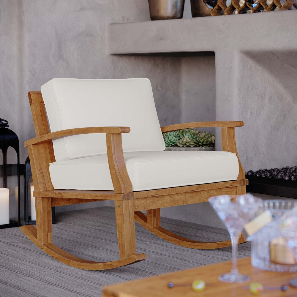 EEI-4177 Marina Outdoor Patio Teak Rocking Chair by Modway