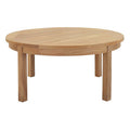 Modway EEI-1153-NAT Marina Outdoor Patio Teak Round Coffee Table Natural