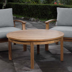 EEI-1153-NAT Marina Outdoor Patio Teak Round Coffee Table by Modway