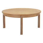 EEI-1153-NAT Marina Outdoor Patio Teak Round Coffee Table by Modway