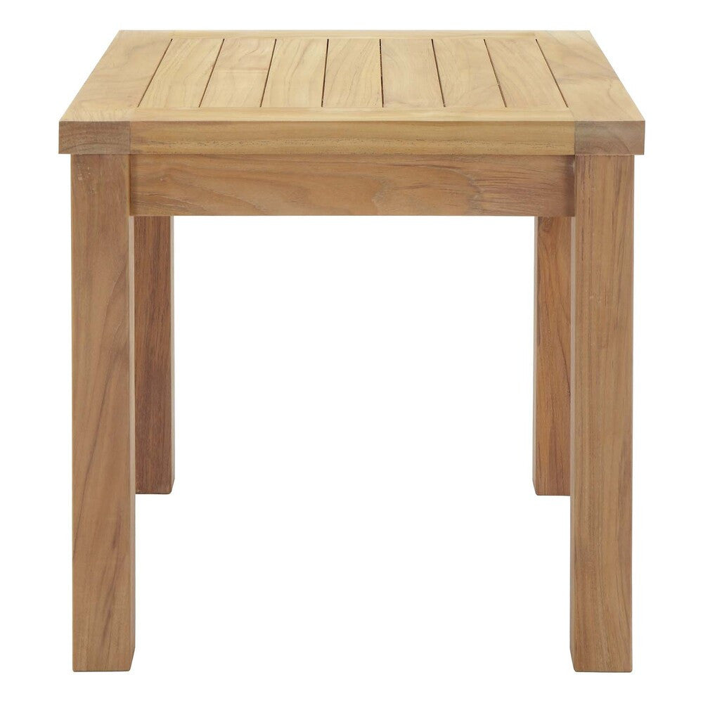 EEI-1155-NAT Marina Outdoor Patio Teak Side Table by Modway