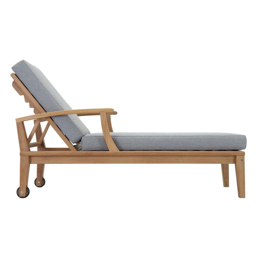 EEI-1151 Marina Outdoor Patio Teak Single Chaise by Modway