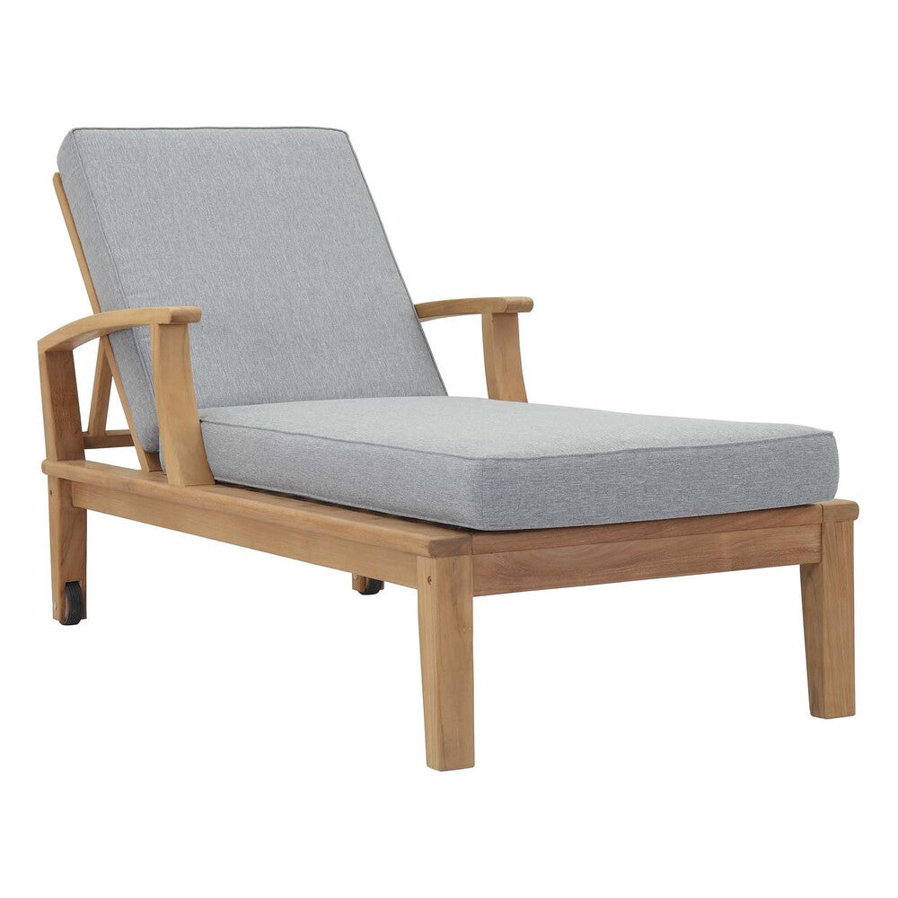 EEI-1151 Marina Outdoor Patio Teak Single Chaise by Modway