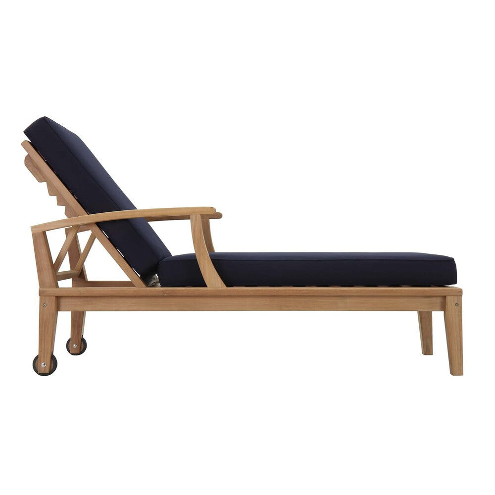 EEI-1151 Marina Outdoor Patio Teak Single Chaise by Modway