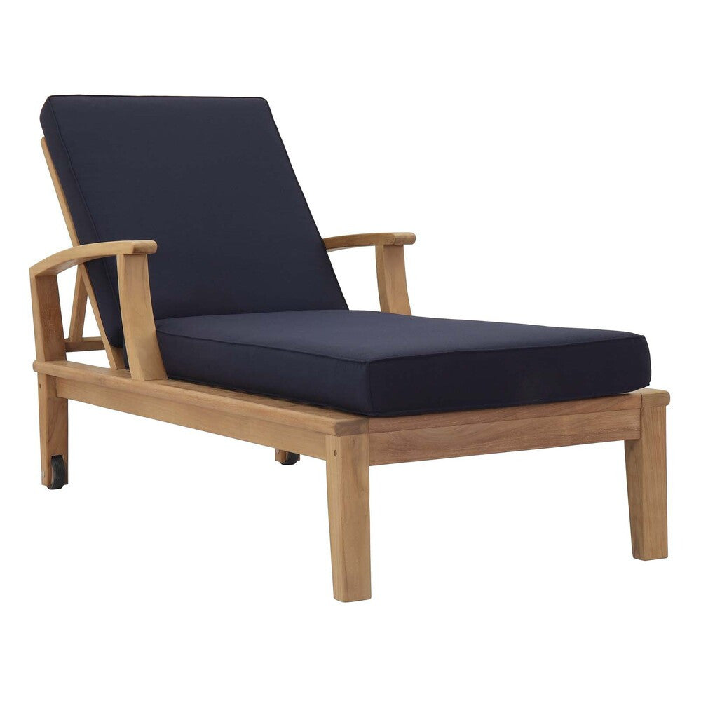 EEI-1151 Marina Outdoor Patio Teak Single Chaise by Modway