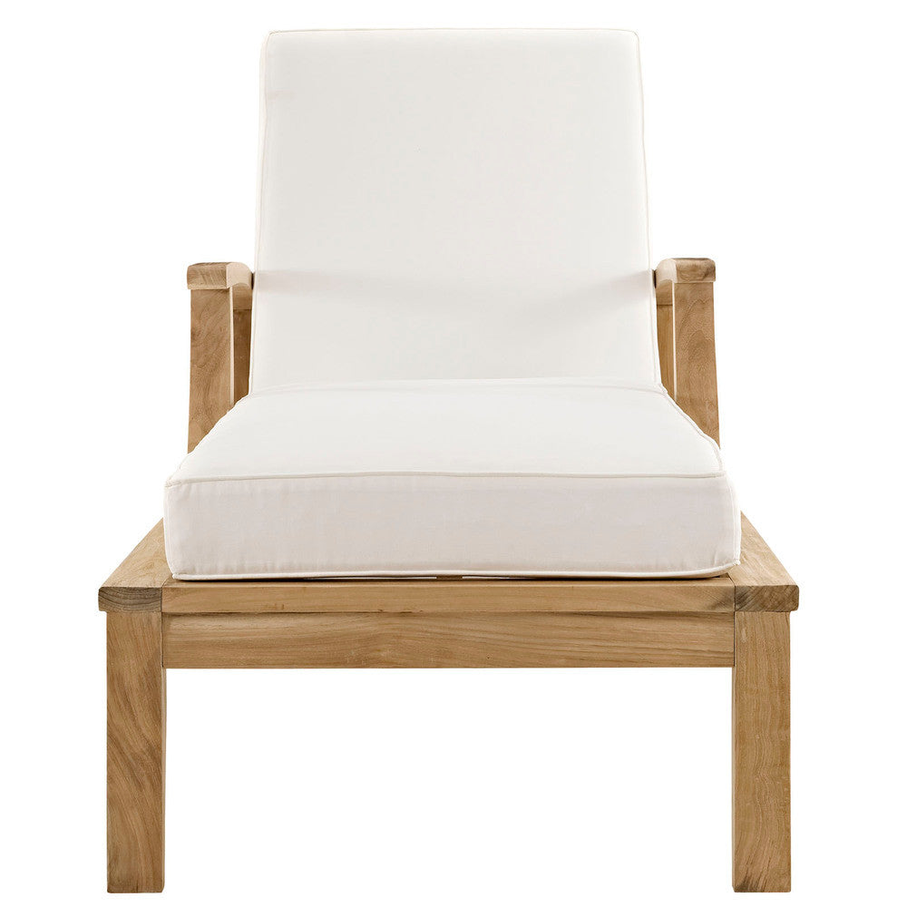 EEI-1151 Marina Outdoor Patio Teak Single Chaise by Modway