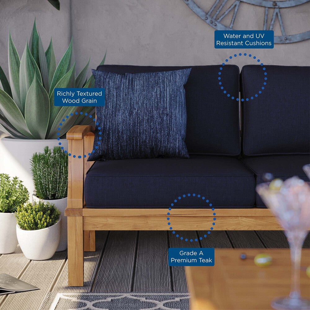 EEI-4176 Marina Outdoor Patio Teak Sofa by Modway