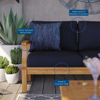 EEI-4176 Marina Outdoor Patio Teak Sofa by Modway