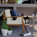 EEI-4176 Marina Outdoor Patio Teak Sofa by Modway