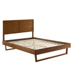 MOD-6626-WAL Marlee Wood King Platform Bed With Angular Frame by Modway