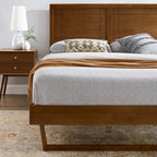 MOD-6381-WAL Marlee Wood Queen Platform Bed With Angular Frame by Modway