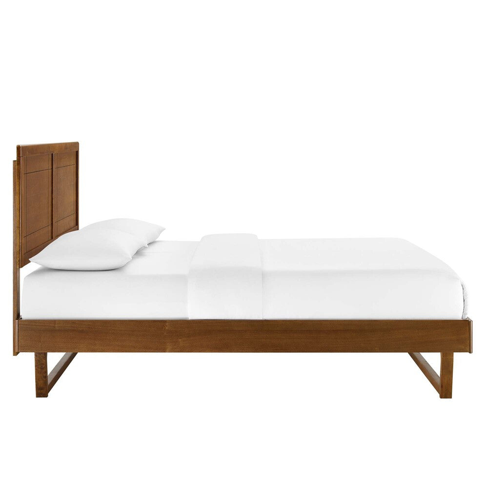 MOD-6381-WAL Marlee Wood Queen Platform Bed With Angular Frame by Modway