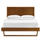 MOD-6381-WAL Marlee Wood Queen Platform Bed With Angular Frame by Modway