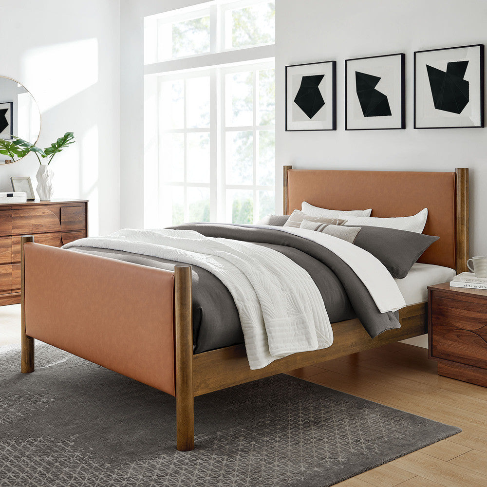 Modway Maven Full Size Vegan Leather Upholstered Platform Bed by Modway-MOD-7187