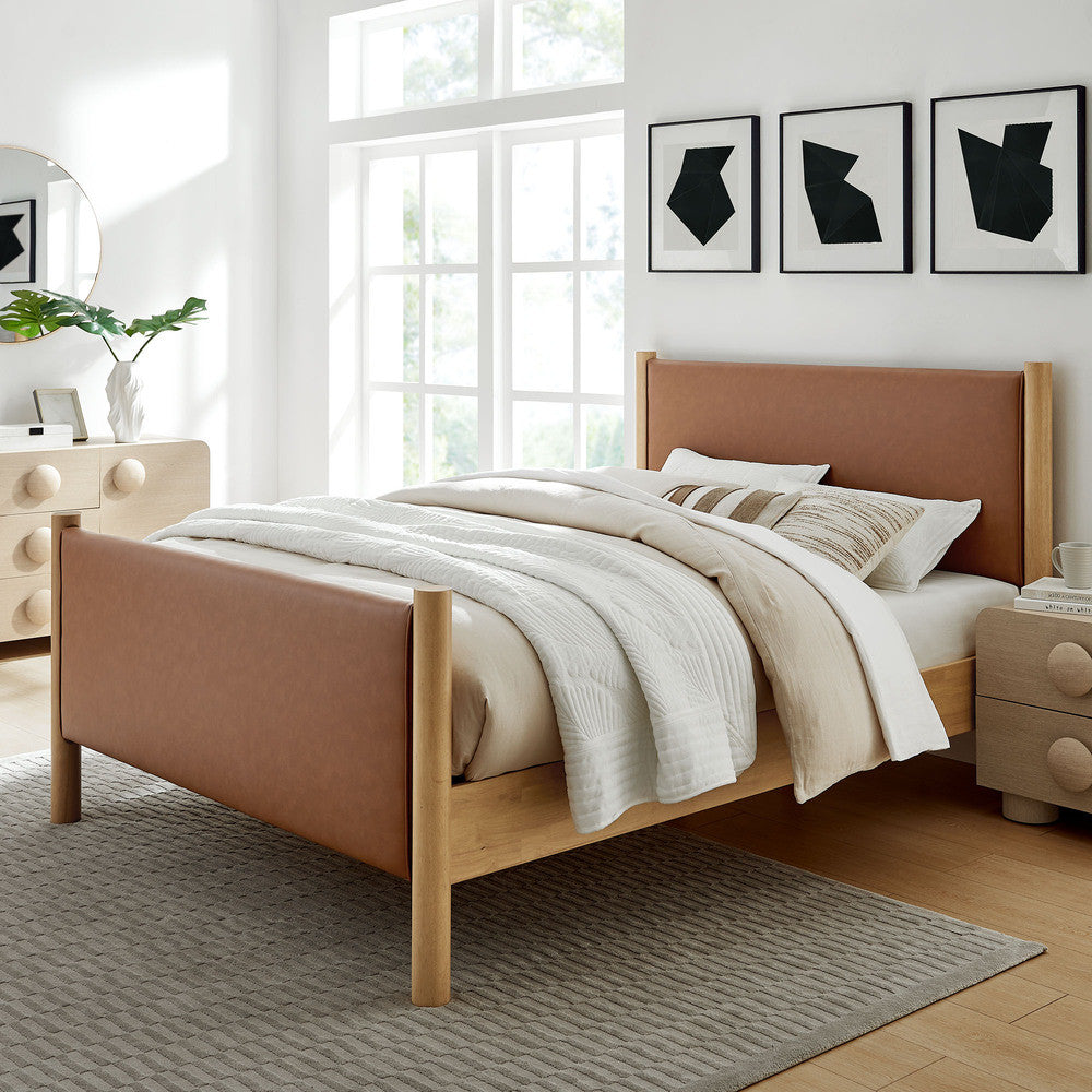 Modway Maven King Size Vegan Leather Upholstered Platform Bed by Modway-MOD-7193