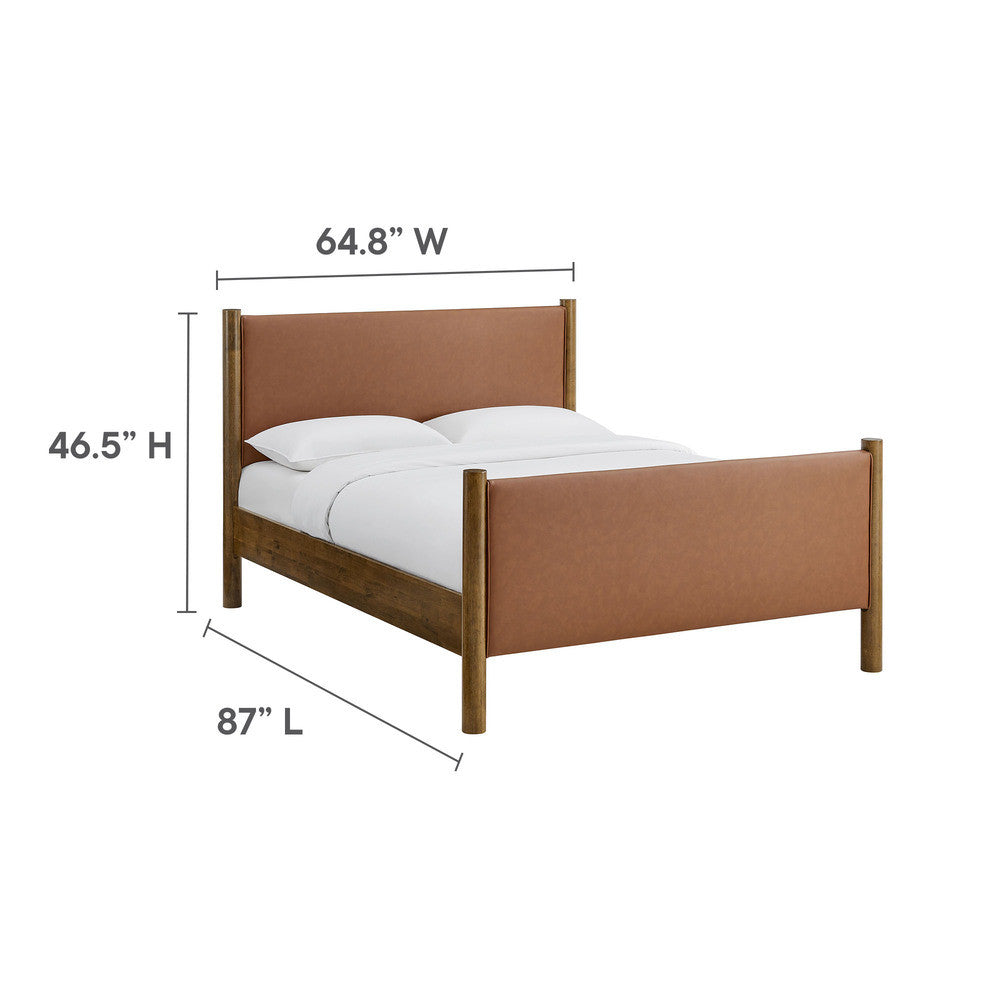 Modway Maven Queen Size Vegan Leather Upholstered Platform Bed by Modway-MOD-7190