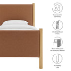 Modway Maven Twin Size Vegan Leather Upholstered Platform Bed by Modway-MOD-7184