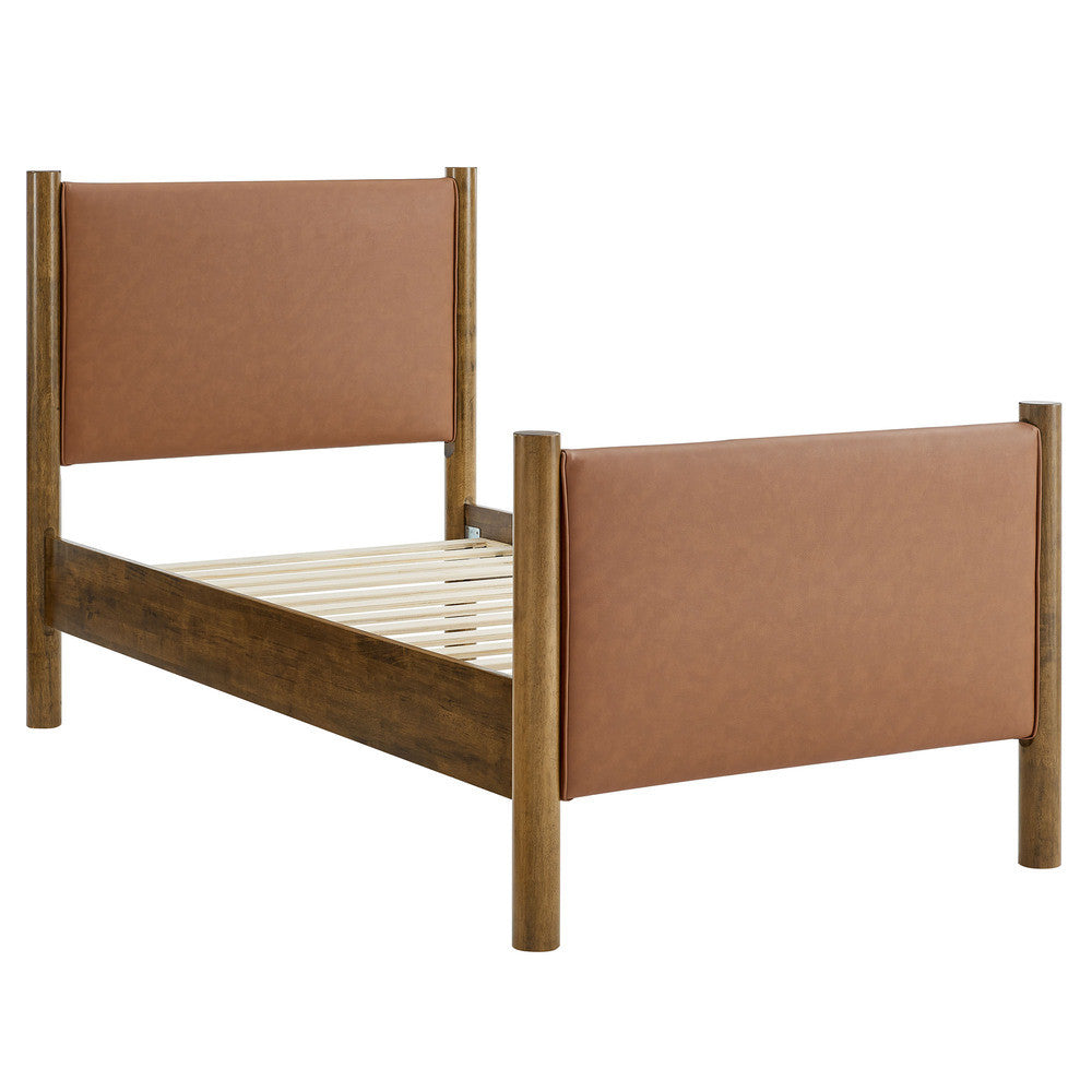 Modway Maven Twin Size Vegan Leather Upholstered Platform Bed by Modway-MOD-7184