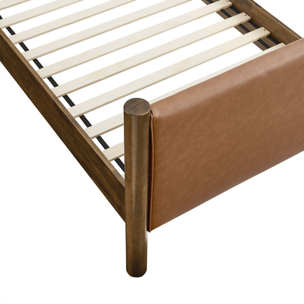 Modway Maven Twin Size Vegan Leather Upholstered Platform Bed by Modway-MOD-7184