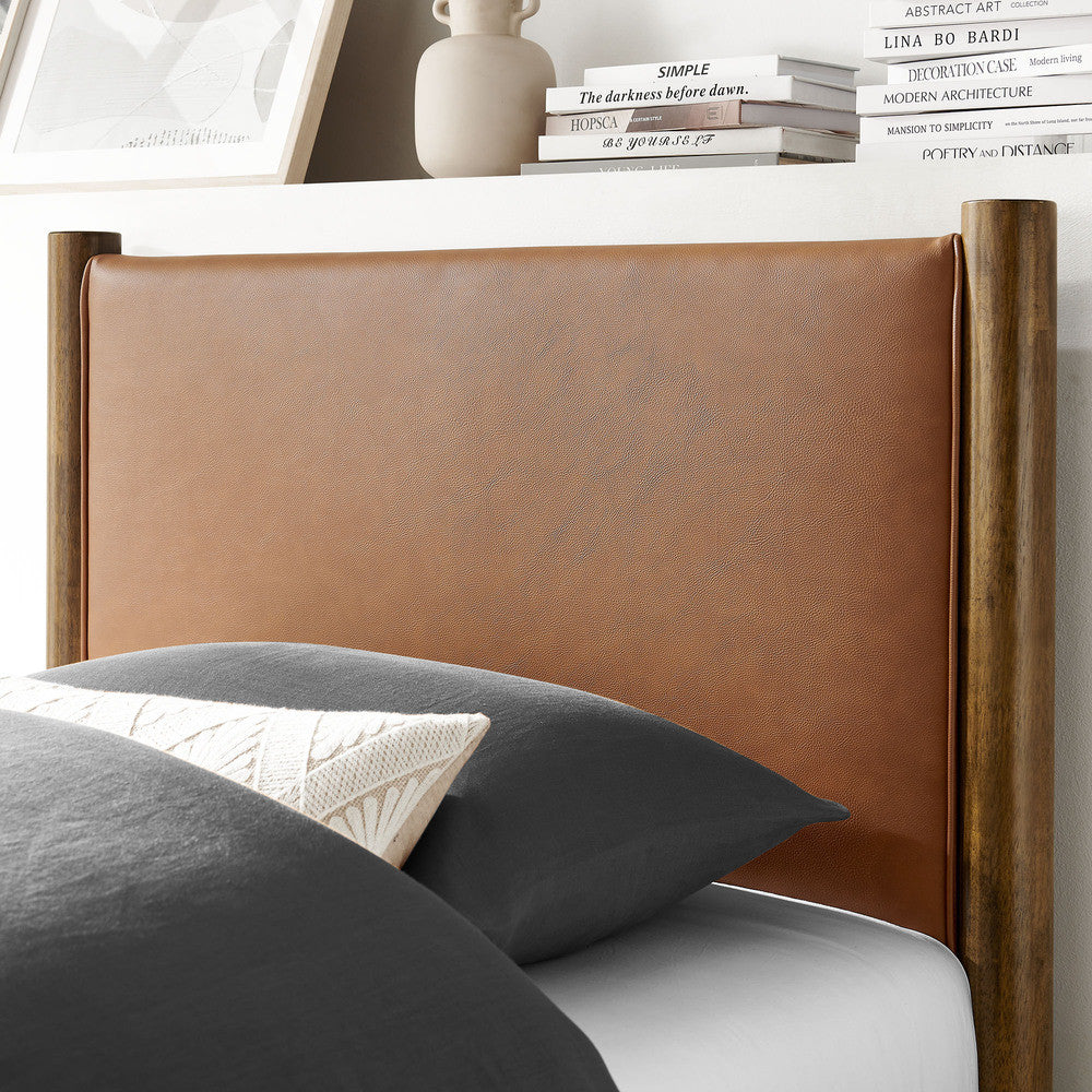 Modway Maven Twin Size Vegan Leather Upholstered Platform Bed by Modway-MOD-7184