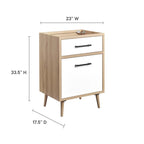EEI-6266-OAK-WHI Maverick 24" Bathroom Vanity Cabinet Sink Basin Not Included by Modway