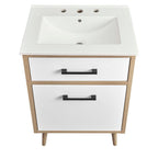 EEI-6498-WHI-OAK Maverick 24" Bathroom Vanity by Modway