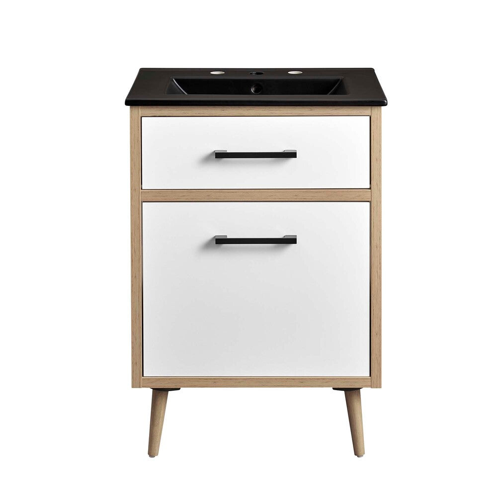 EEI-6499-BLK-OAK Maverick 24" Bathroom Vanity by Modway