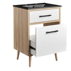 EEI-6499-BLK-OAK Maverick 24" Bathroom Vanity by Modway