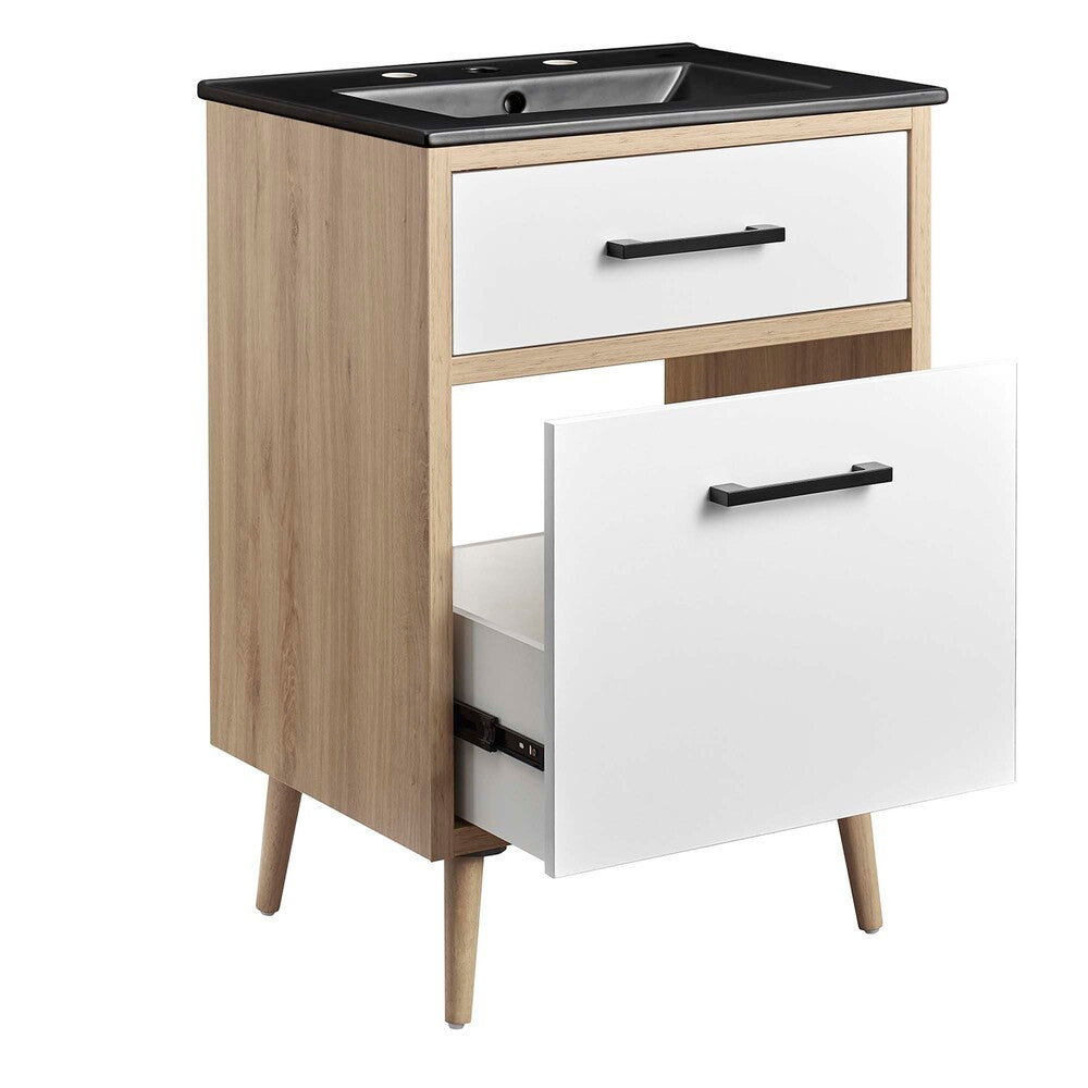 EEI-6499-BLK-OAK Maverick 24" Bathroom Vanity by Modway